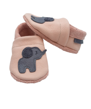 Organic Leather Slippers Elephant