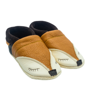 Organic Leather Slippers Fox